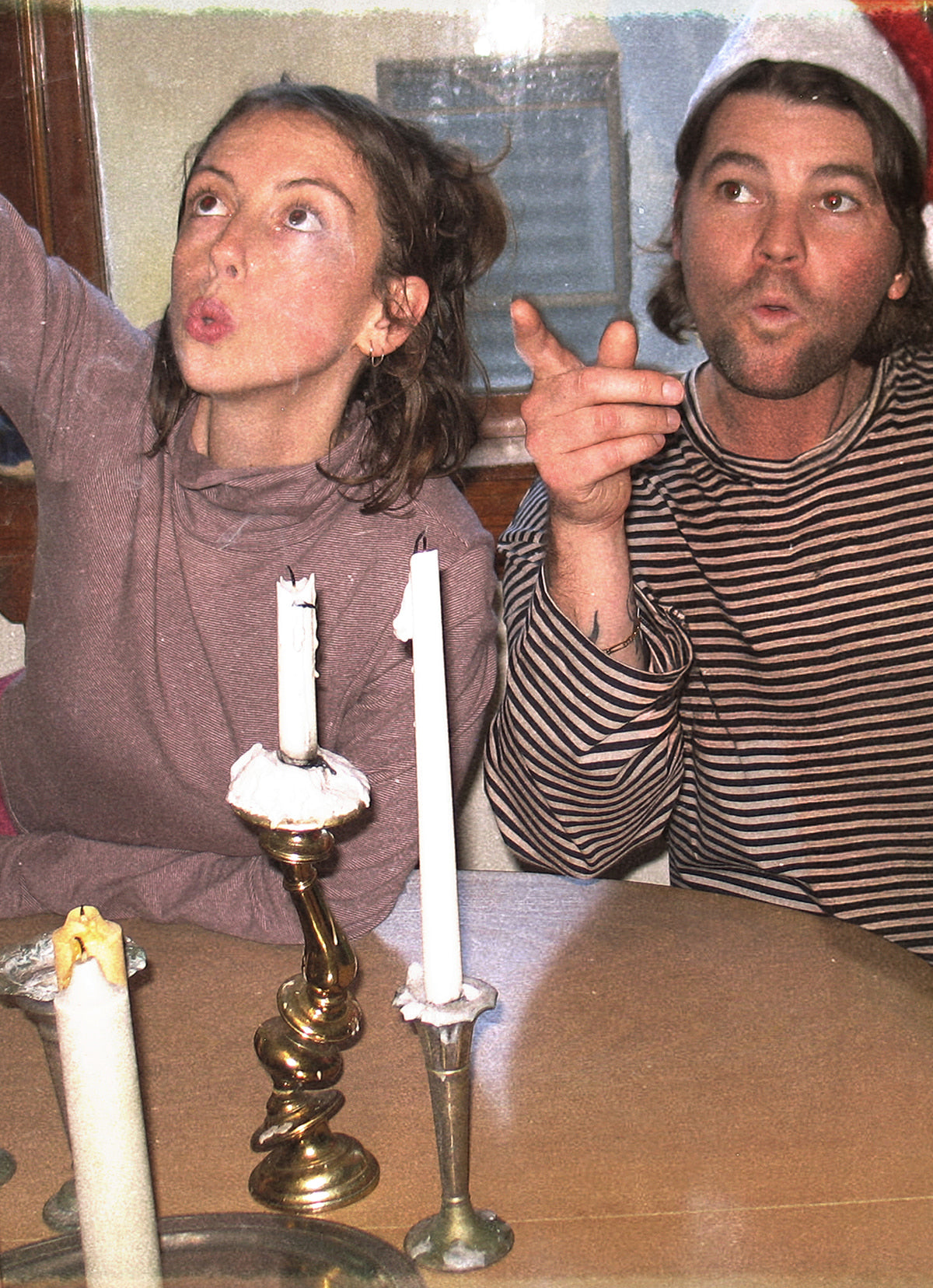 Rolled turtleneck long sleeve_Pink Multi