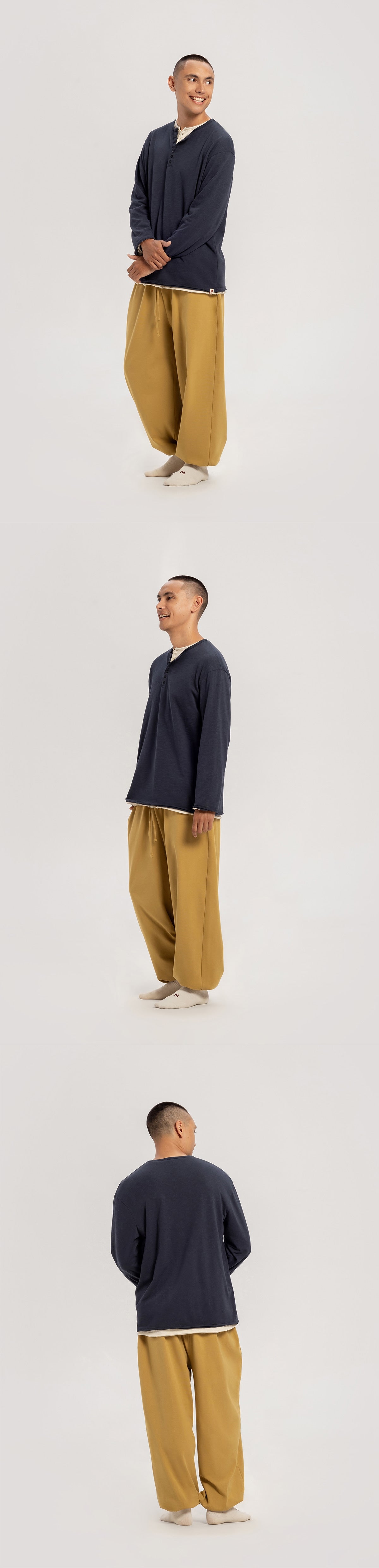 Rib ankle socks (Unisex)_Bone White