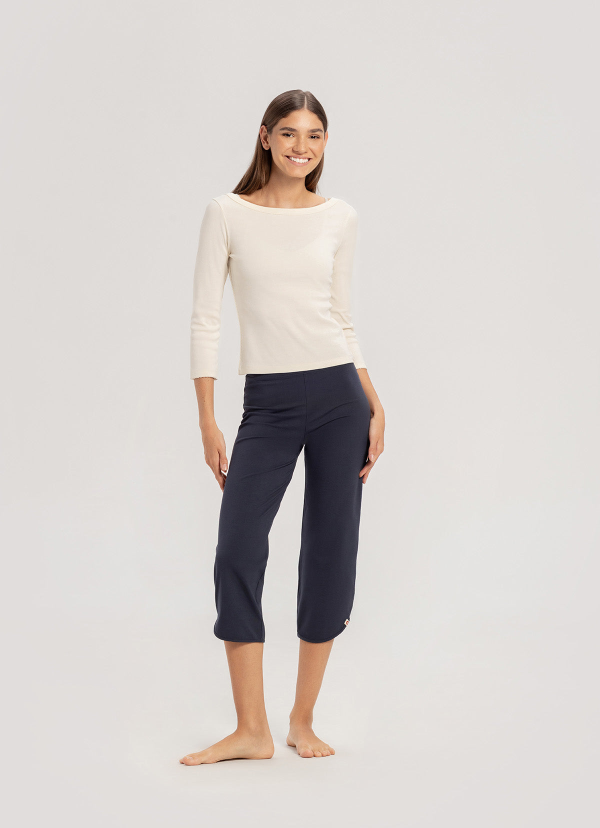 Essential 3/4 sleeve_Bone White