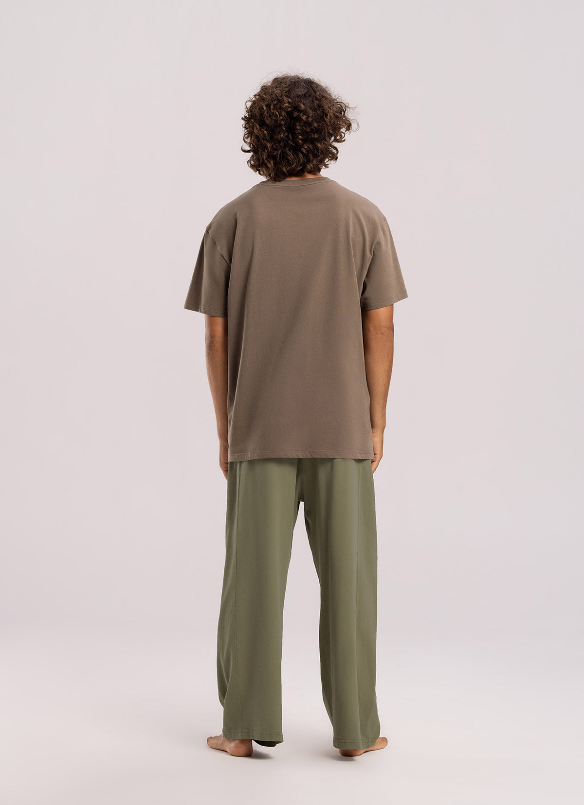 Out pocket straight pants (For Men)_Khaki