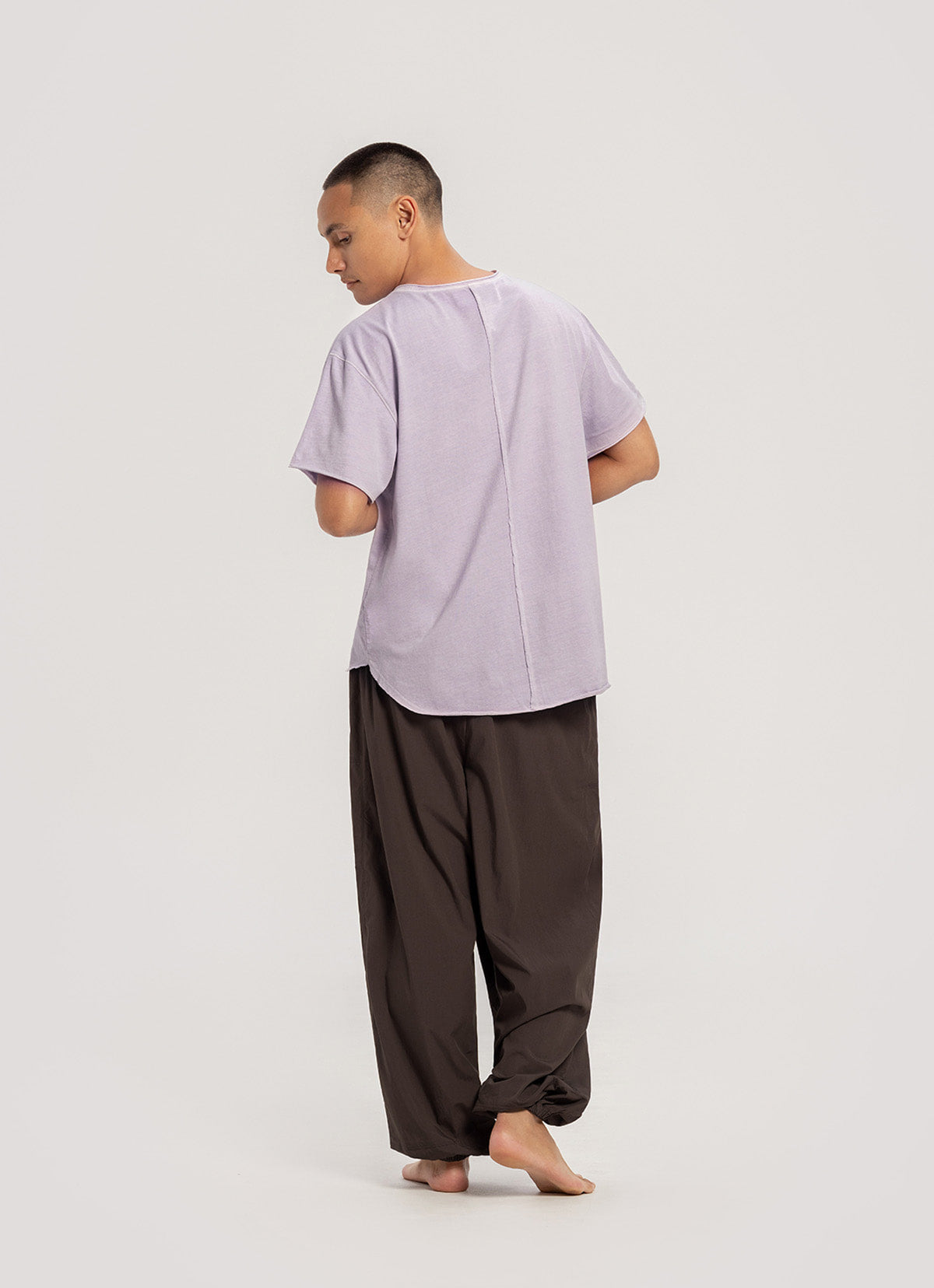 Wrap pocket pants (Nylon ver.) (Unisex)_Chocolate Brown