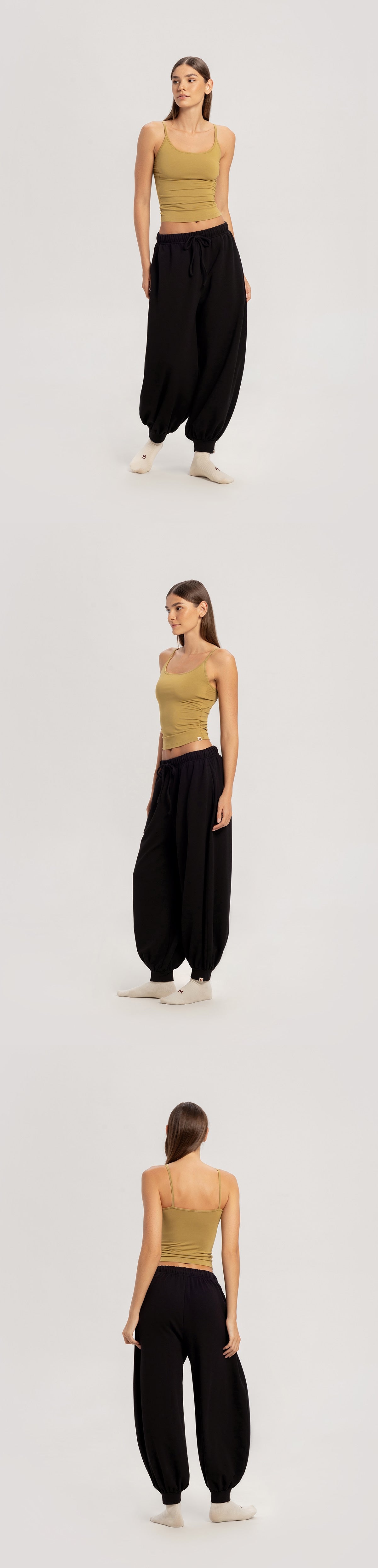 Rib ankle socks (Unisex)_Bone White