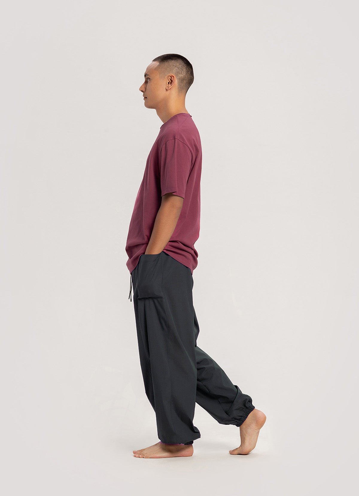 Wrap pocket pants (Nylon ver.) (Unisex)_Sea Storm
