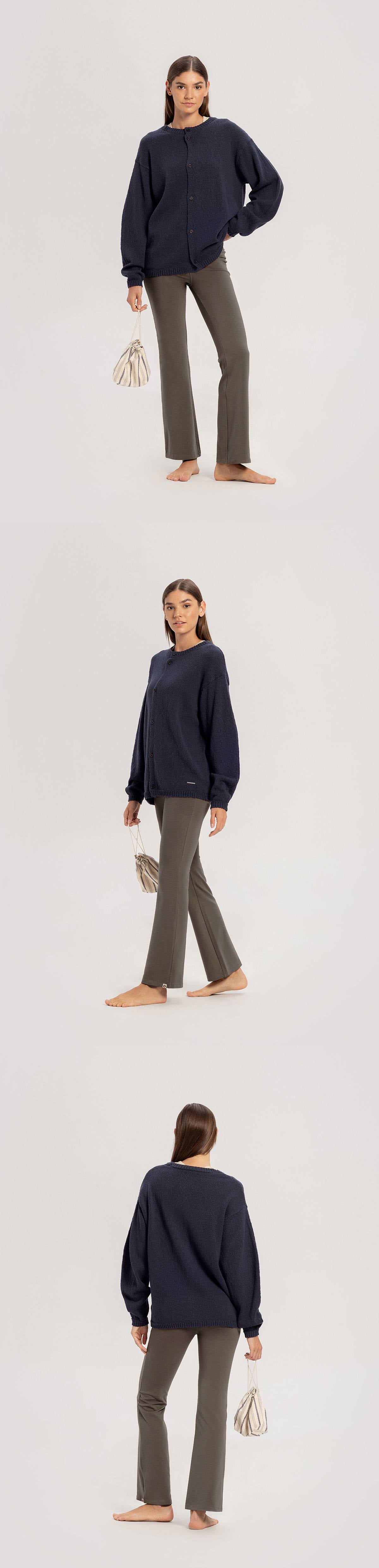 Round cardigan (Unisex)_Sea Storm