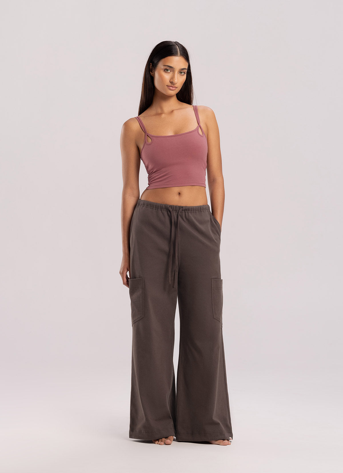 Out pocket wide pants_Hot Fudge