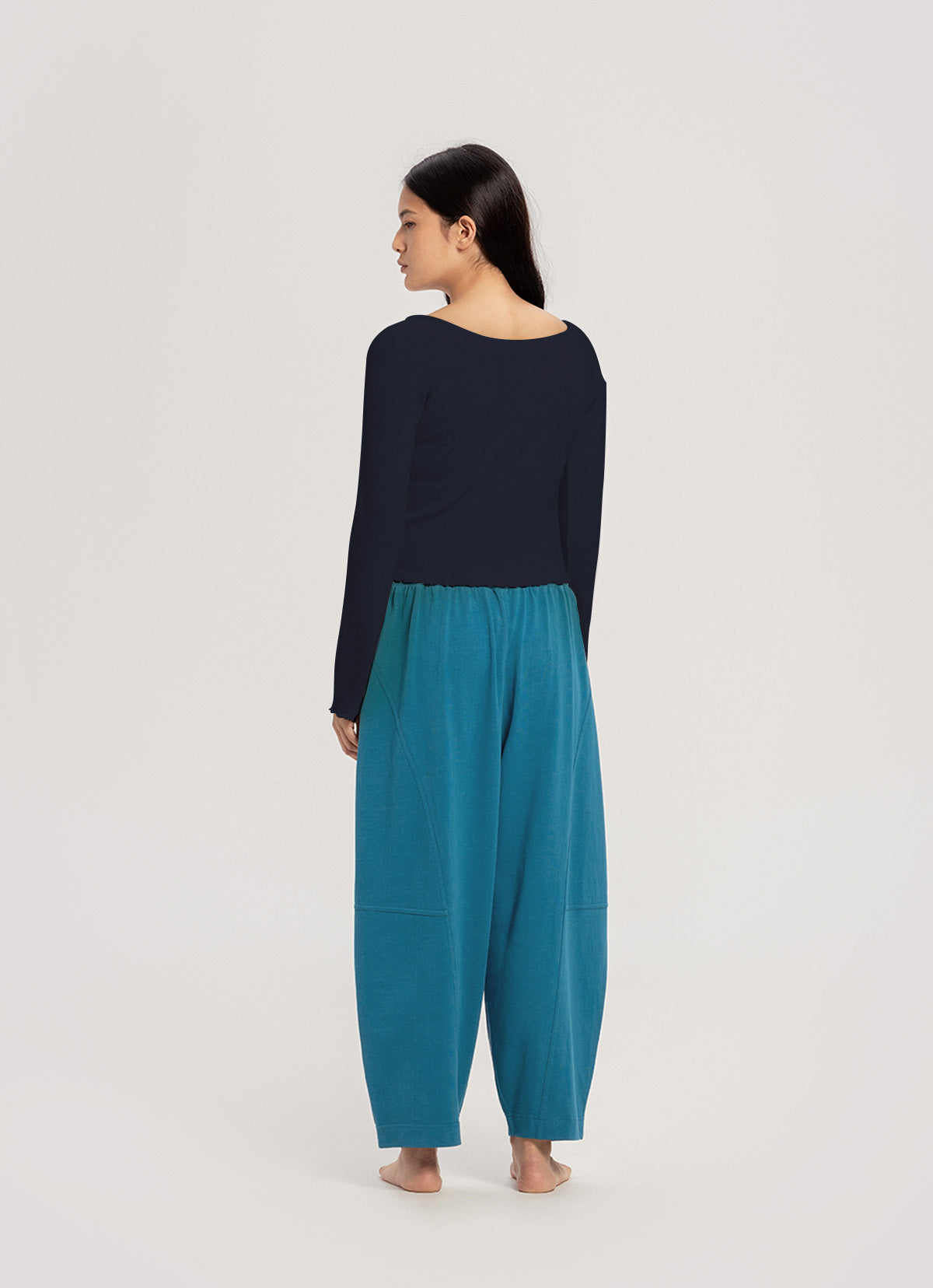 Boatneck rib cardigan_Navy Blazer