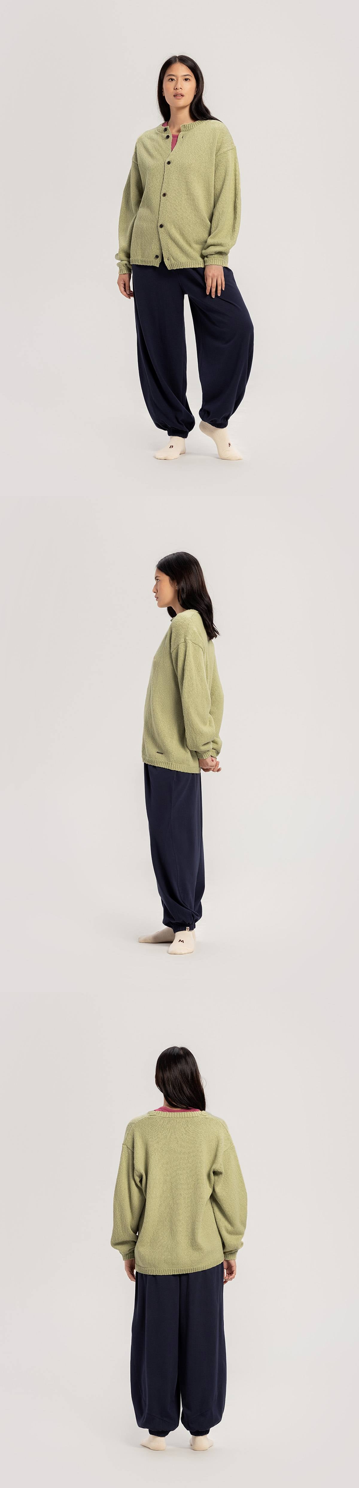 Round cardigan (Unisex)_Winter Pear