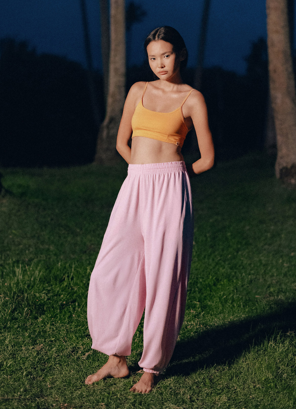 Tri hole bra top_Marigold