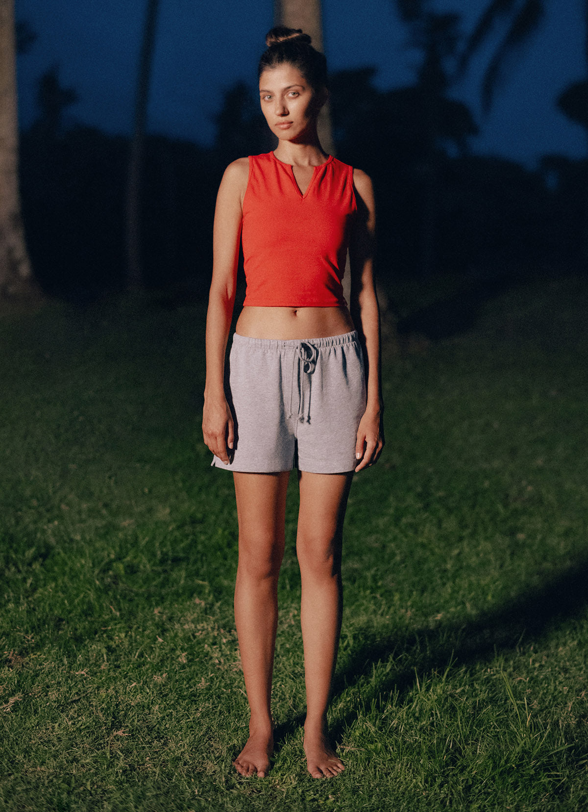 Halo shorts_Dark Melange Grey