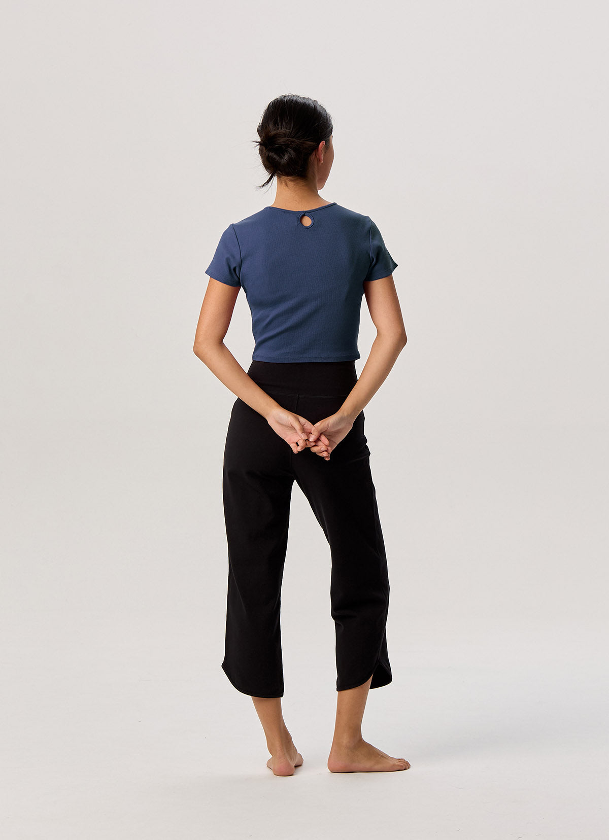 Keyhole rib short sleeve_Oceana