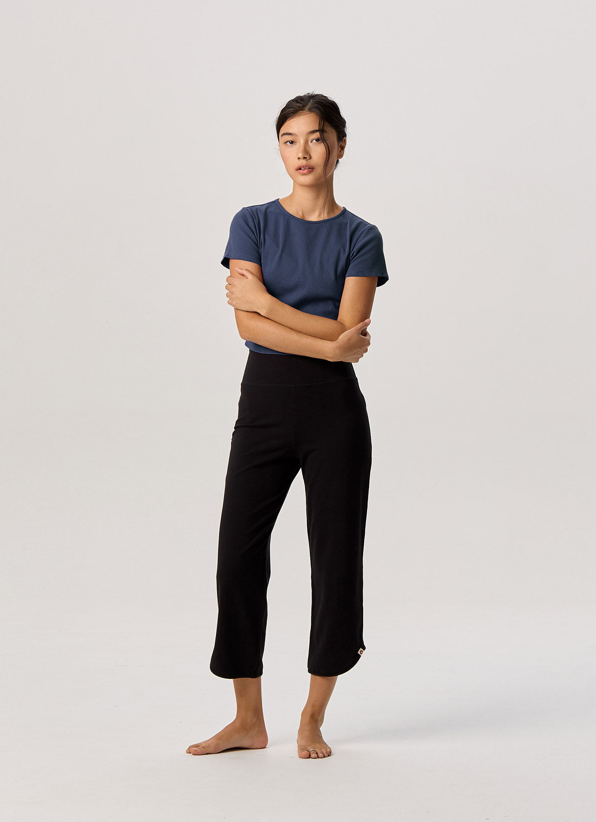 Keyhole rib short sleeve_Oceana