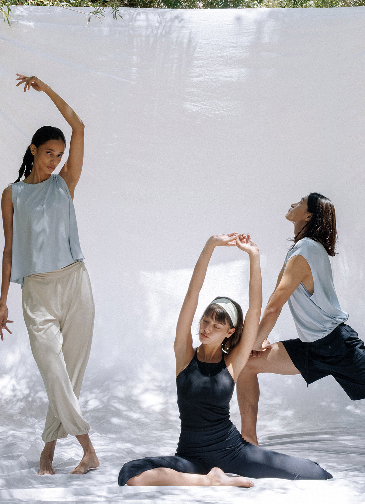 [Movement Line] Pleats cover top_Niagara Mist