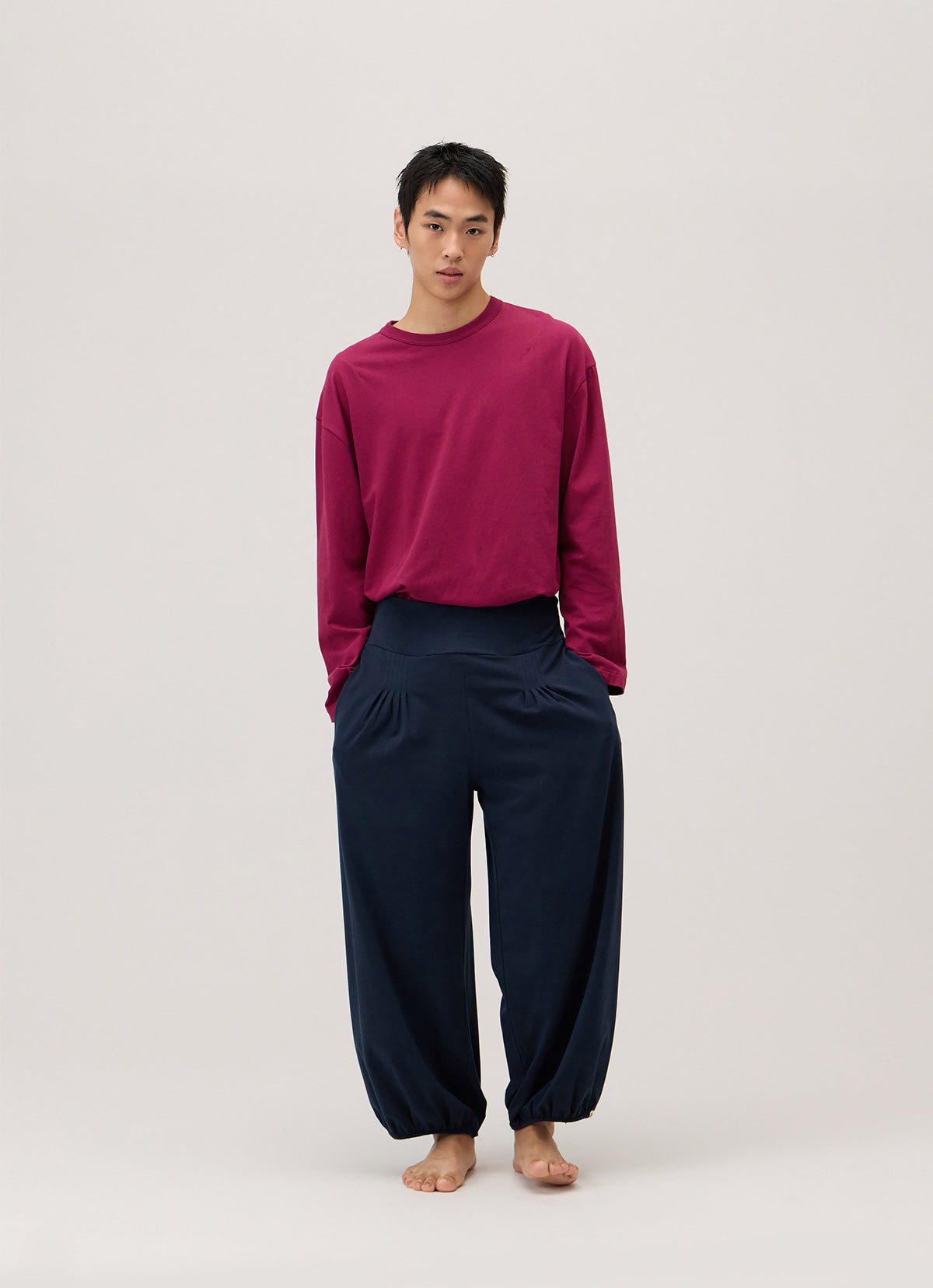 Small pocket long sleeve (Unisex)_Raspberry Radiance
