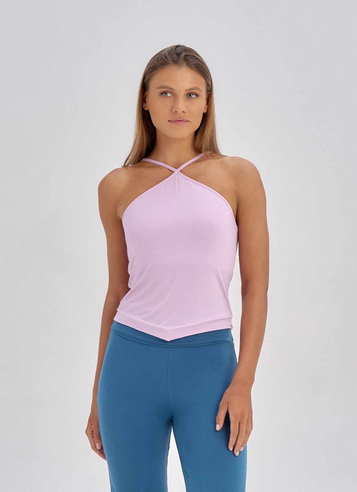 Diamond halter tank top_Lavender Frost