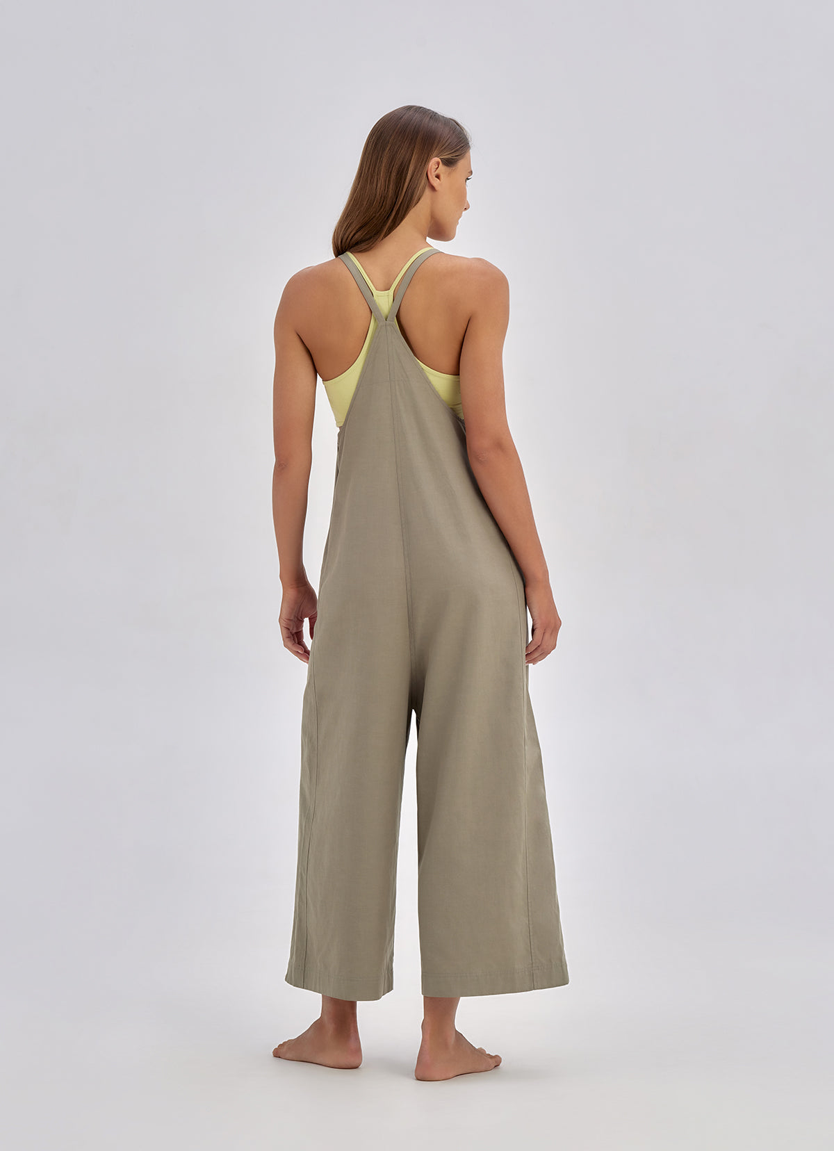 Vent overall Jumpsuit_Olive