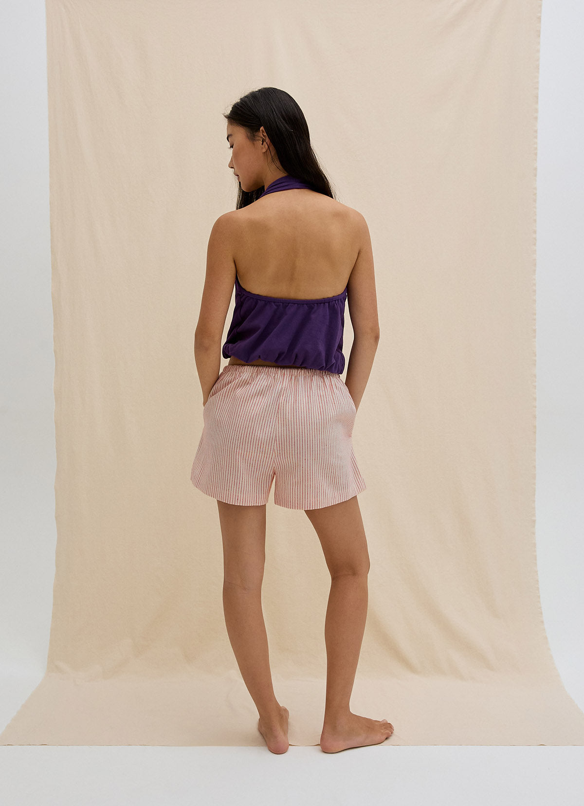India string shorts_Red Multi