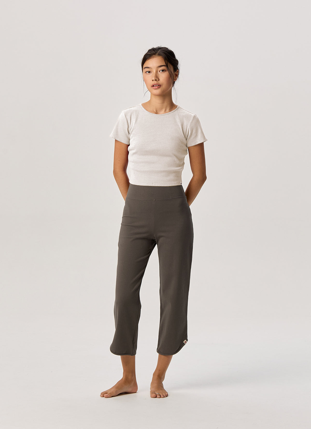 Keyhole rib short sleeve_Birch