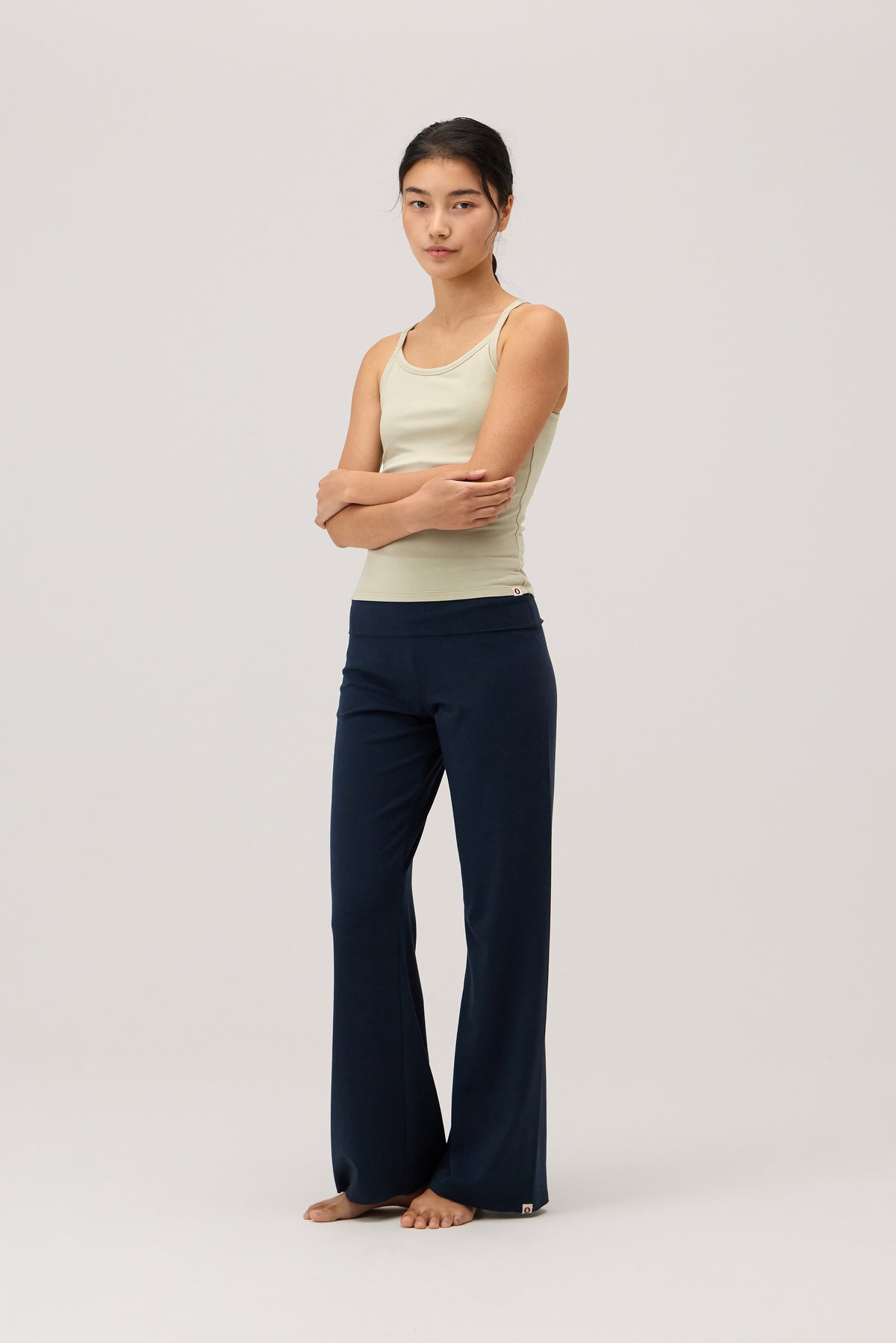 Multi cross tank top_Moss Gray