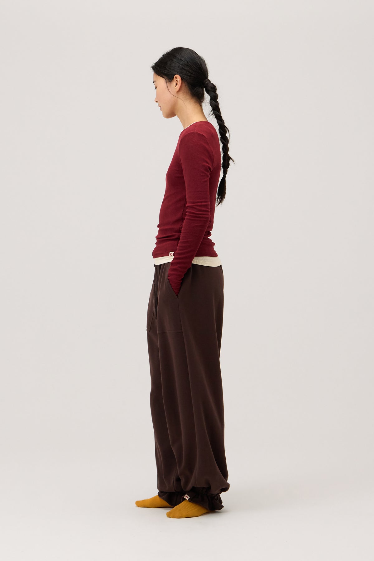 Easy long sleeve_Cordovan