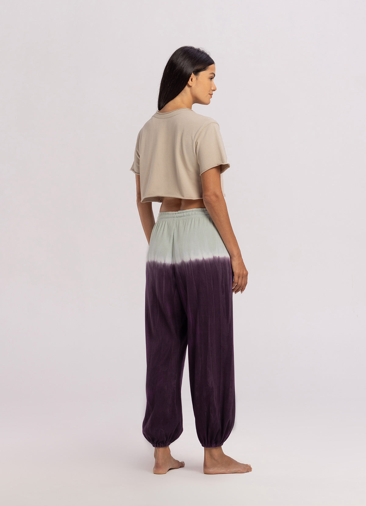 Rib jogger pants #1_dyed_Purple Multi