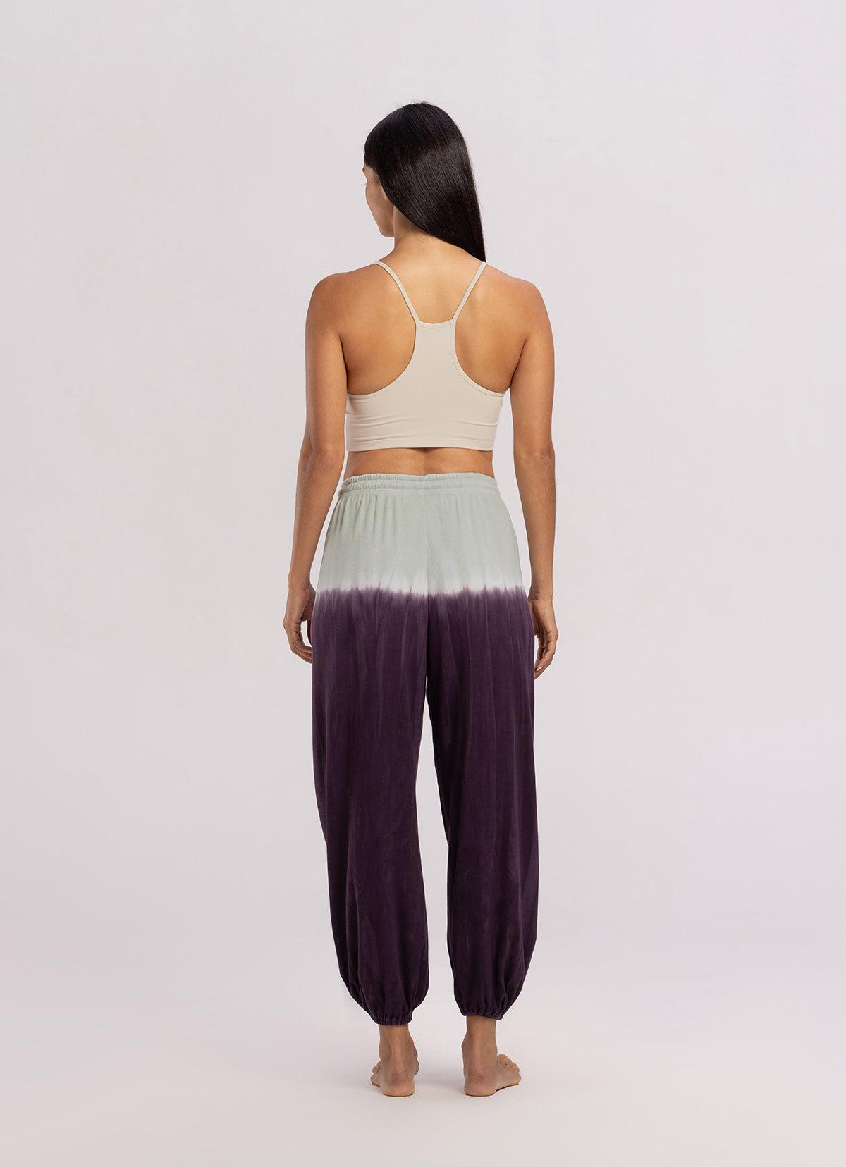 Rib jogger pants #1_dyed_Purple Multi