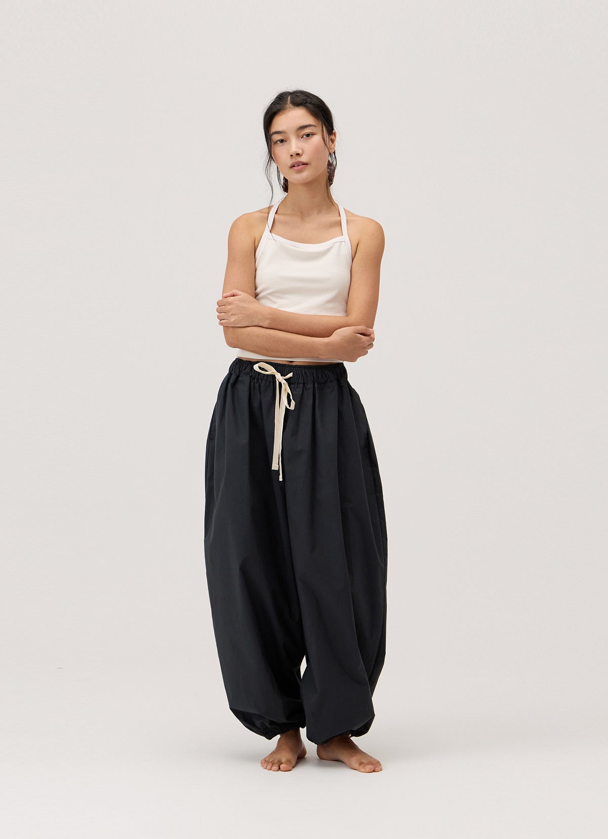 Accordion pants_Navy