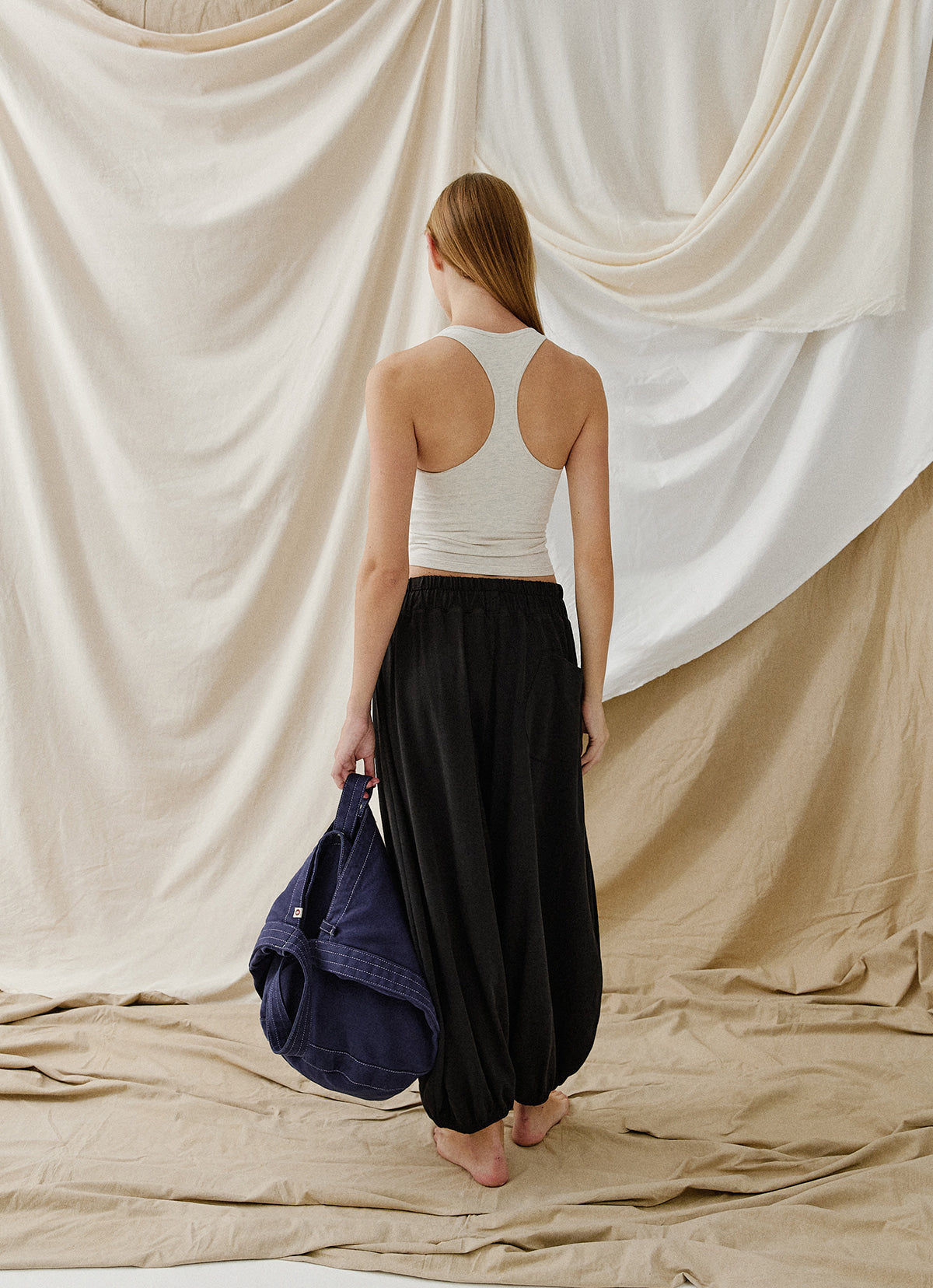 Jaya tank top (long ver.)_Oatmeal Melange