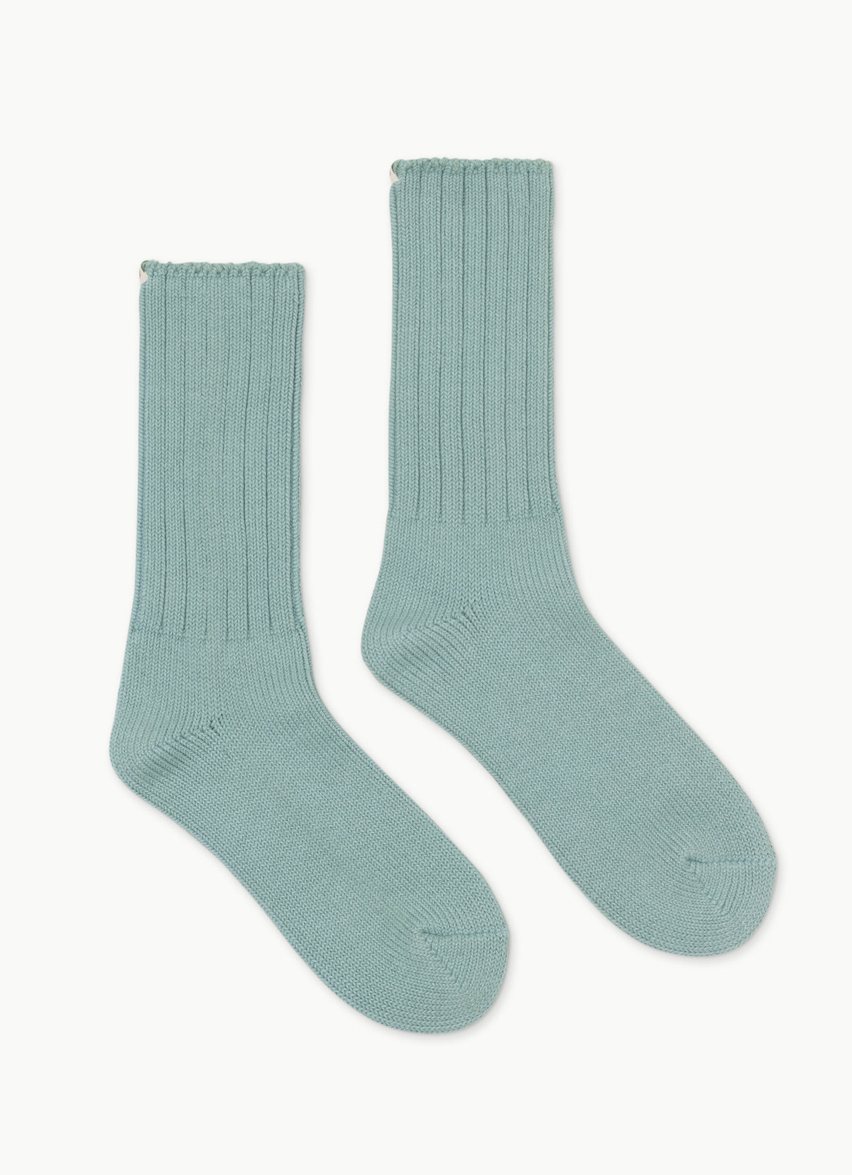 Bulky Rib ankle socks_dyed_Pastel Turquoise