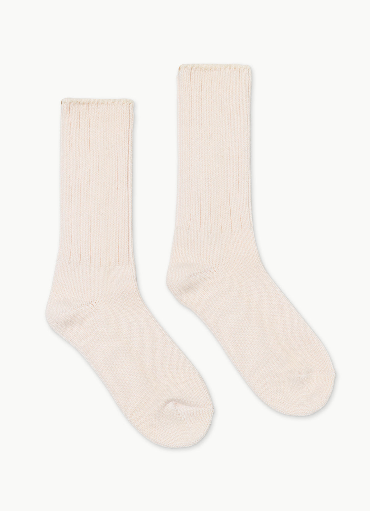 Bulky Rib ankle socks_dyed_Ivory