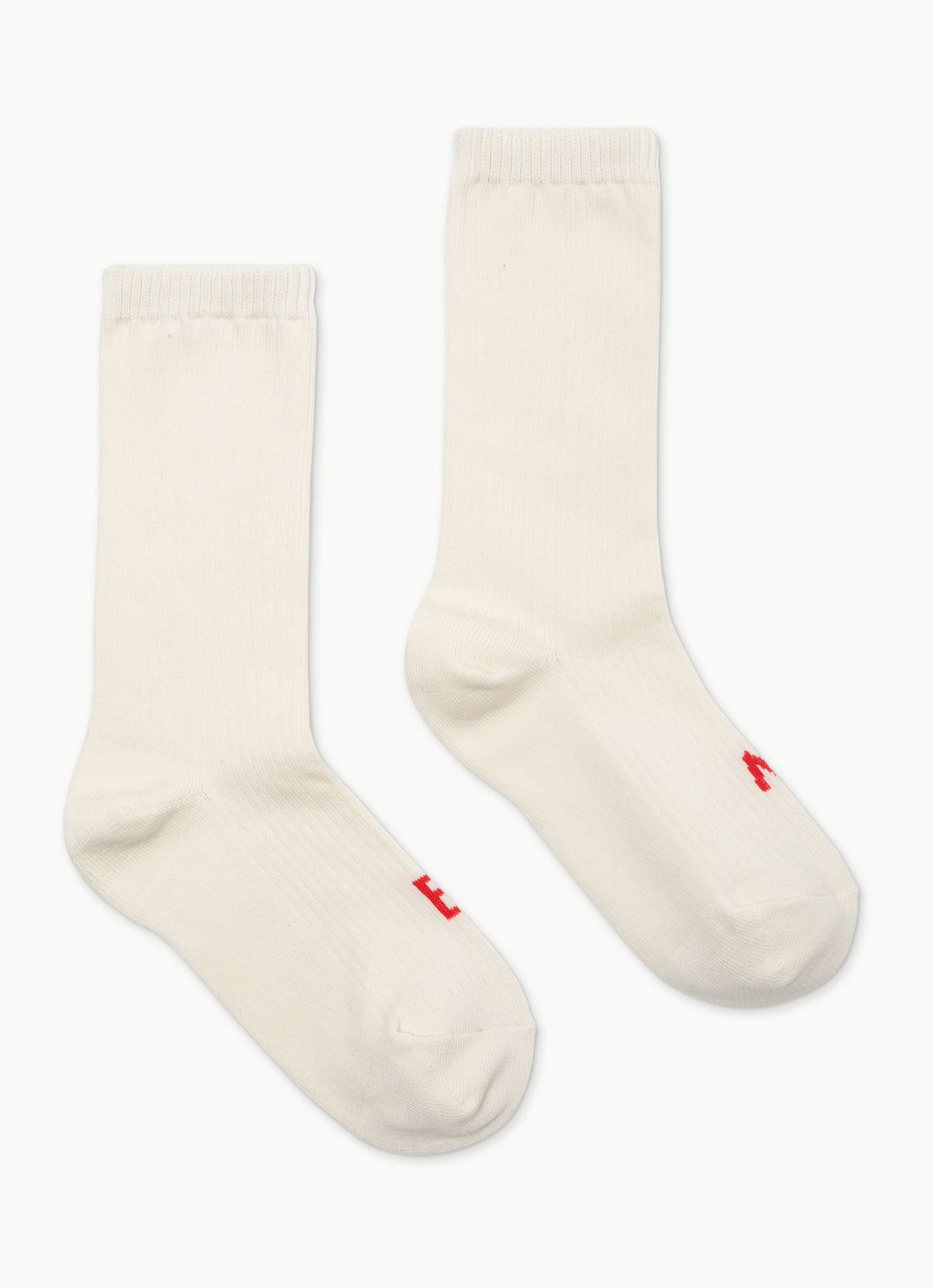 Rib ankle socks_Ivory