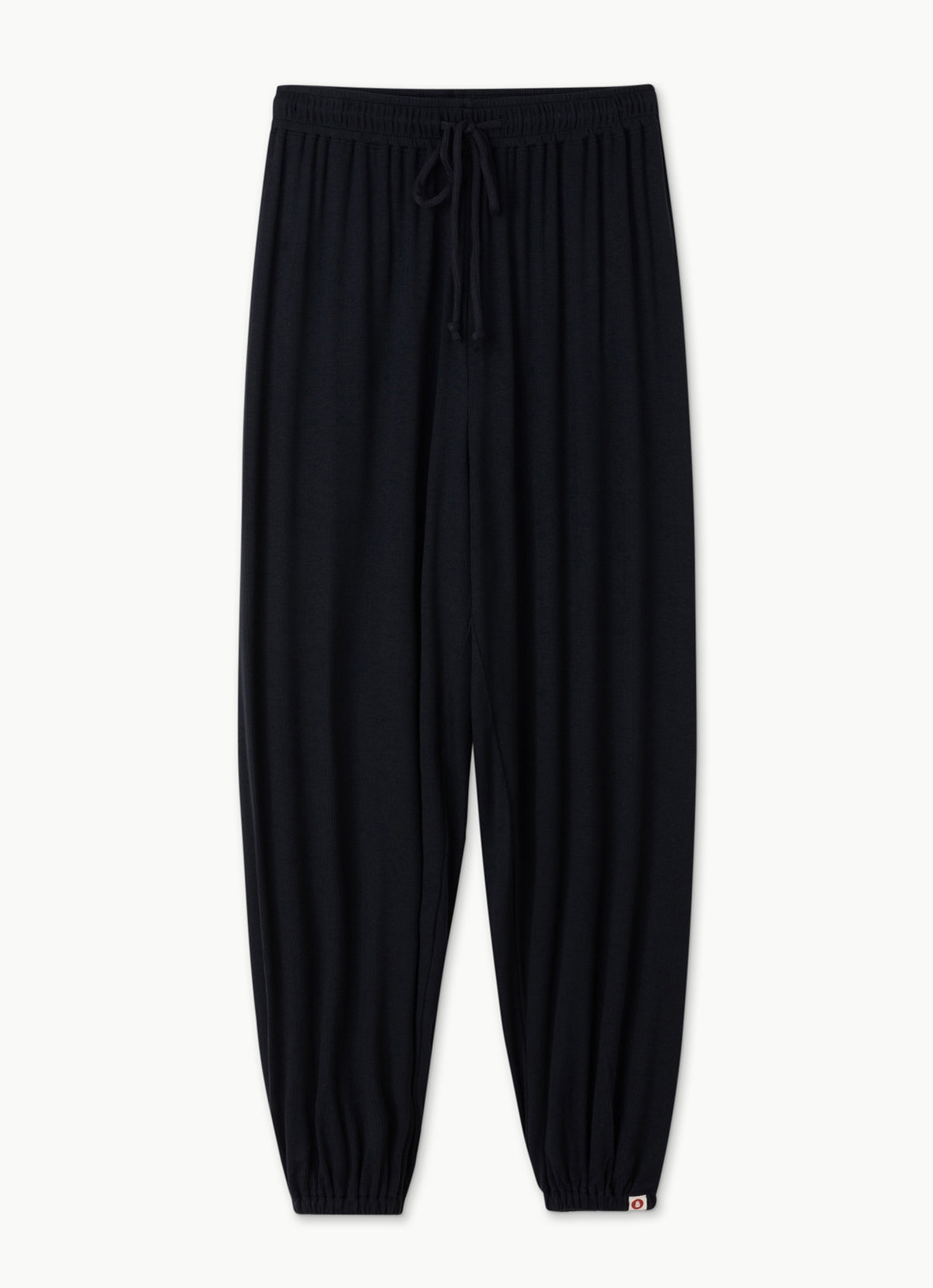 Rib jogger pants #1_Black