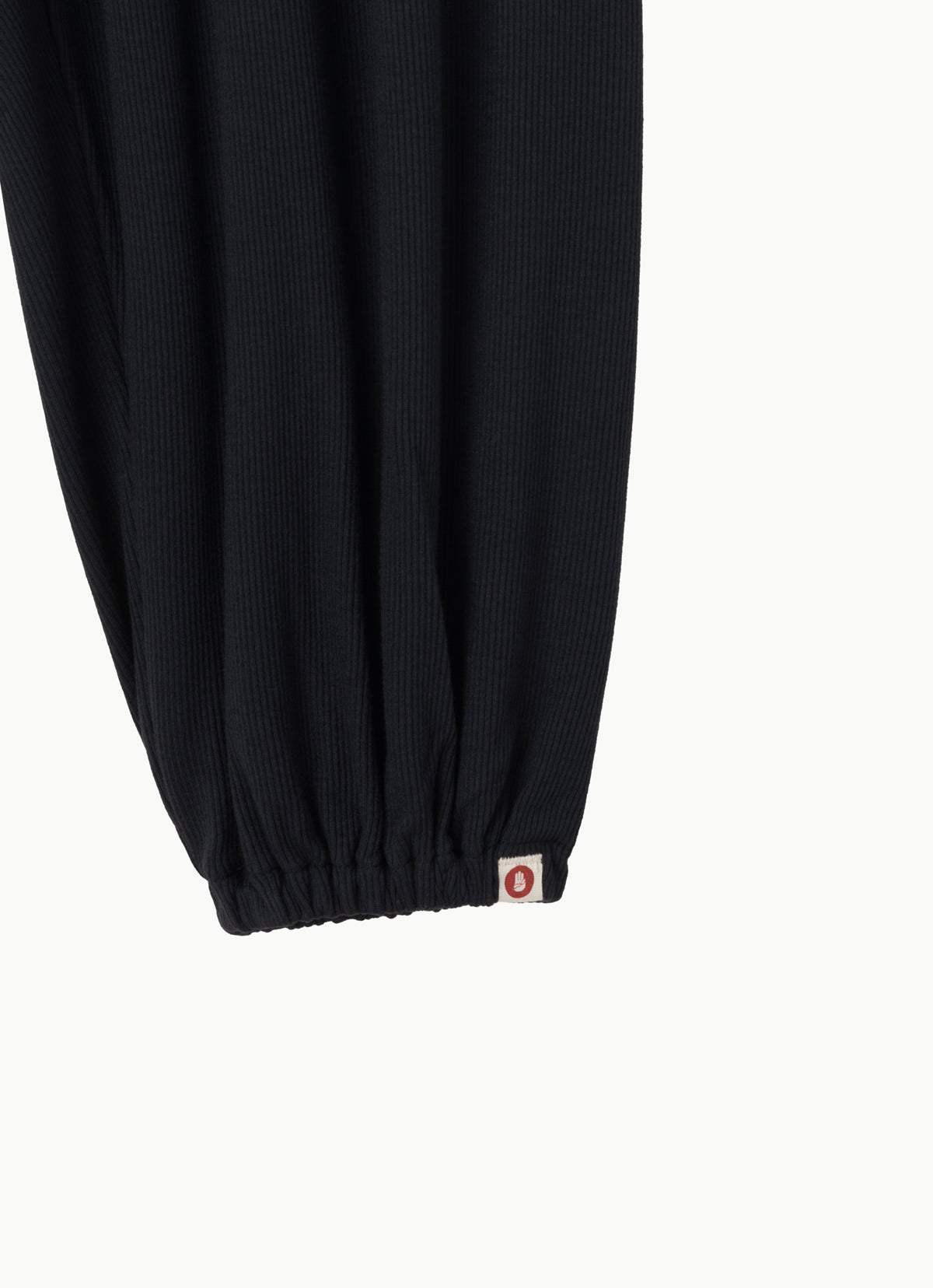 Rib jogger pants #1_Black