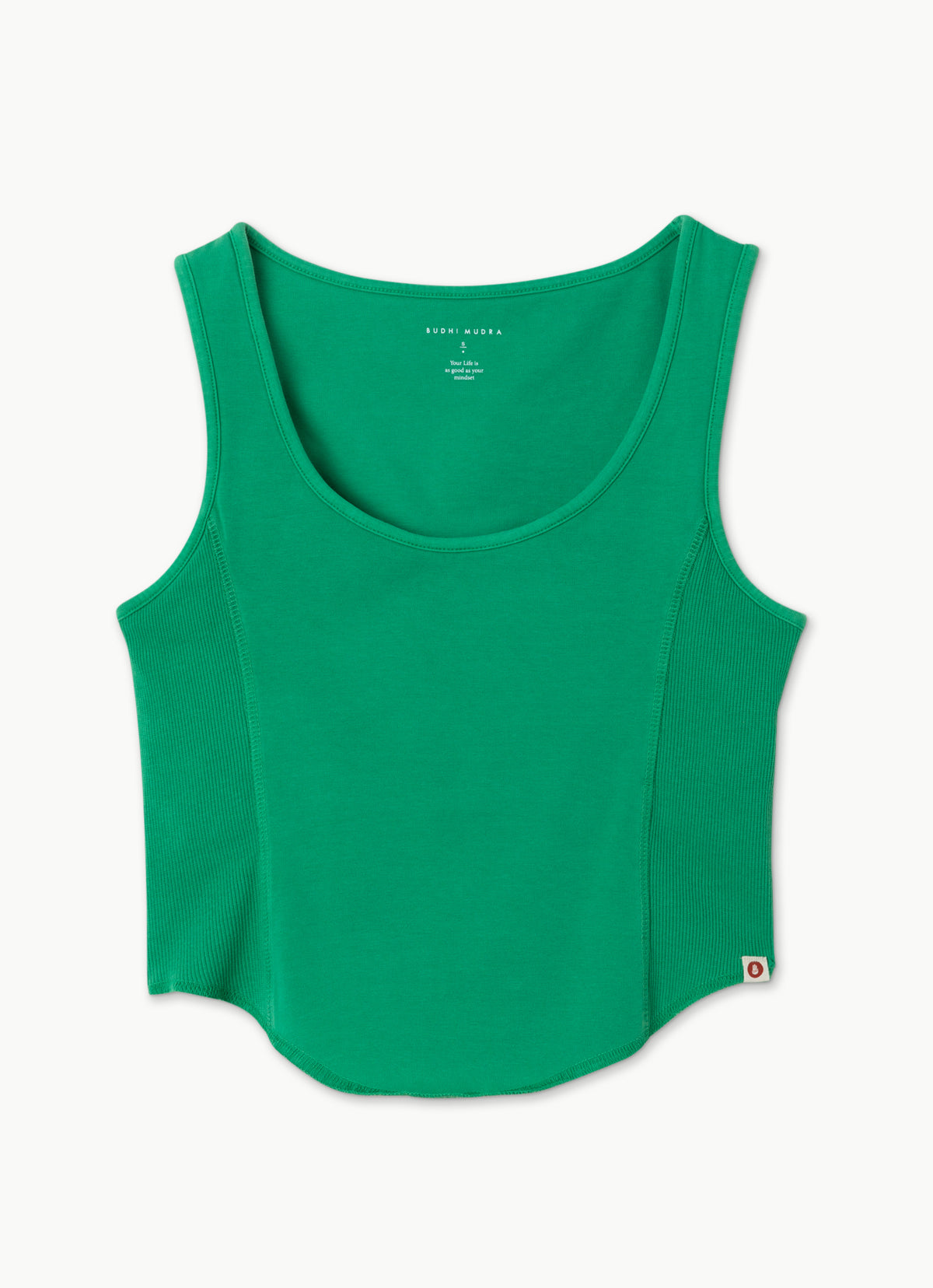 Side rib tank top_Simply Green