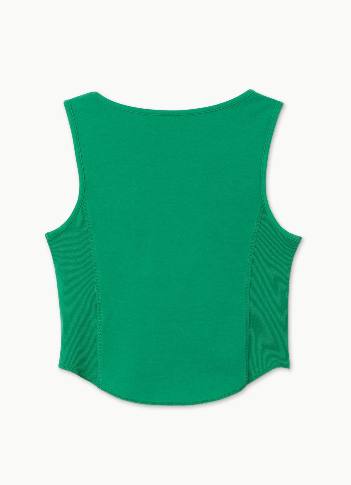 Side rib tank top_Simply Green