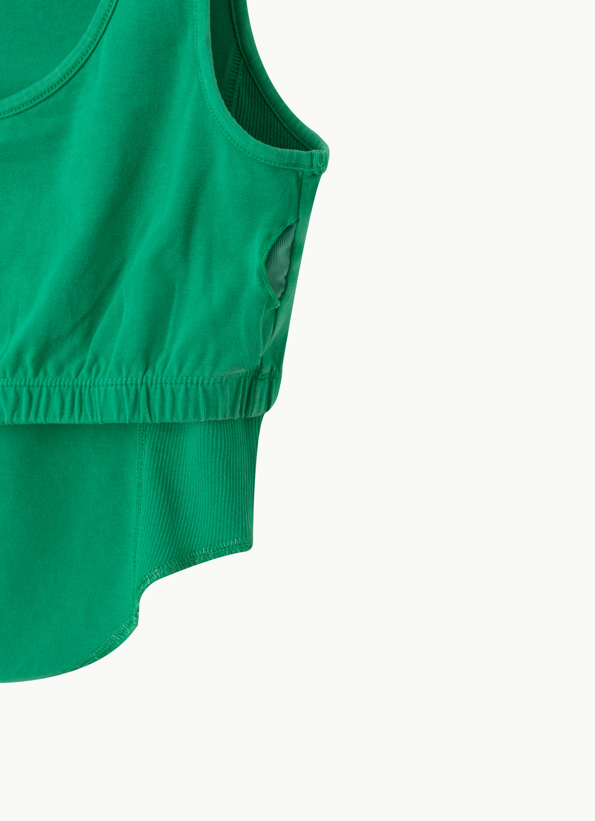 Side rib tank top_Simply Green