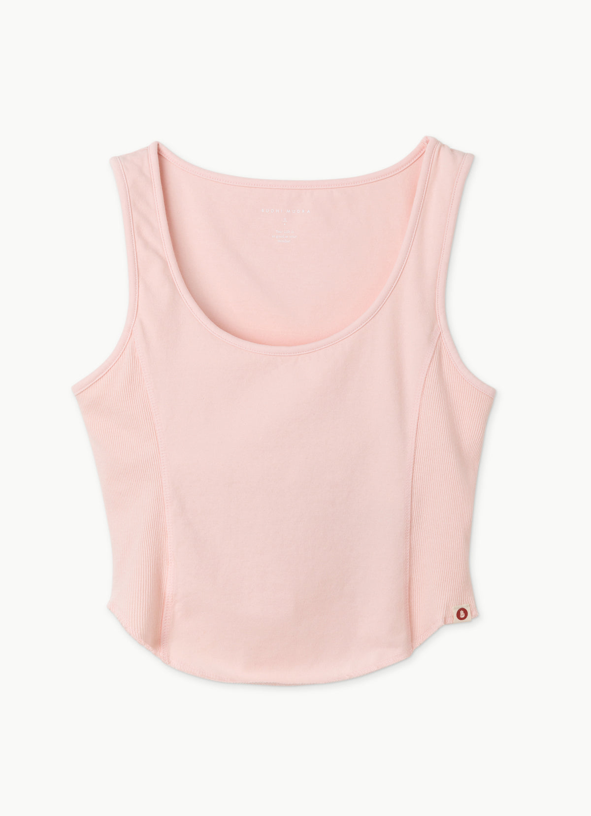 Side rib tank top_Cloud Pink