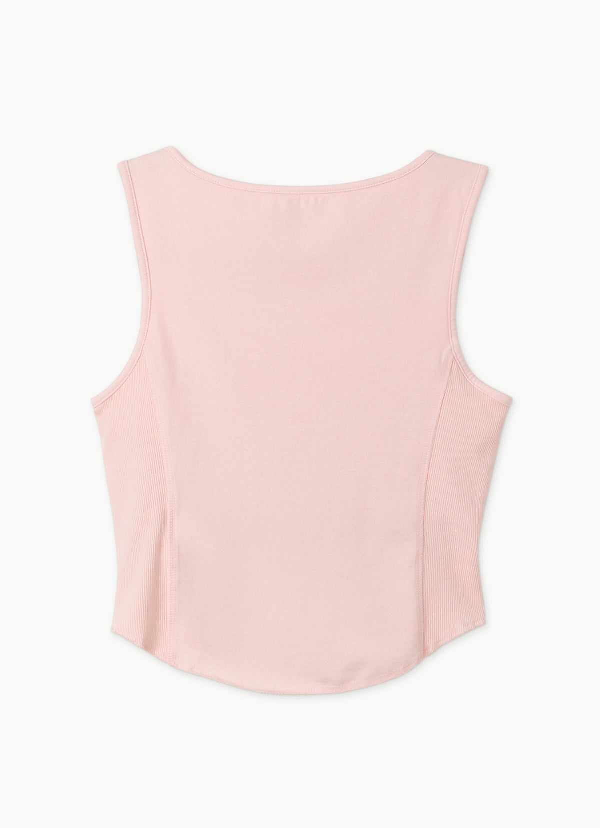 Side rib tank top_Cloud Pink