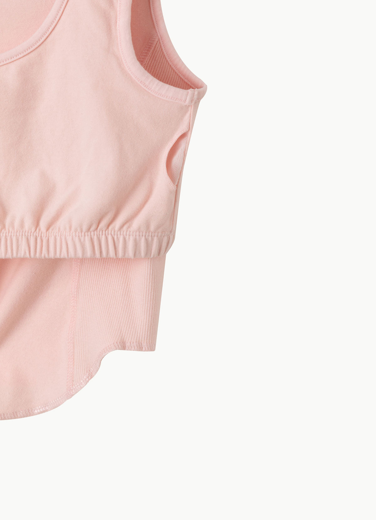 Side rib tank top_Cloud Pink