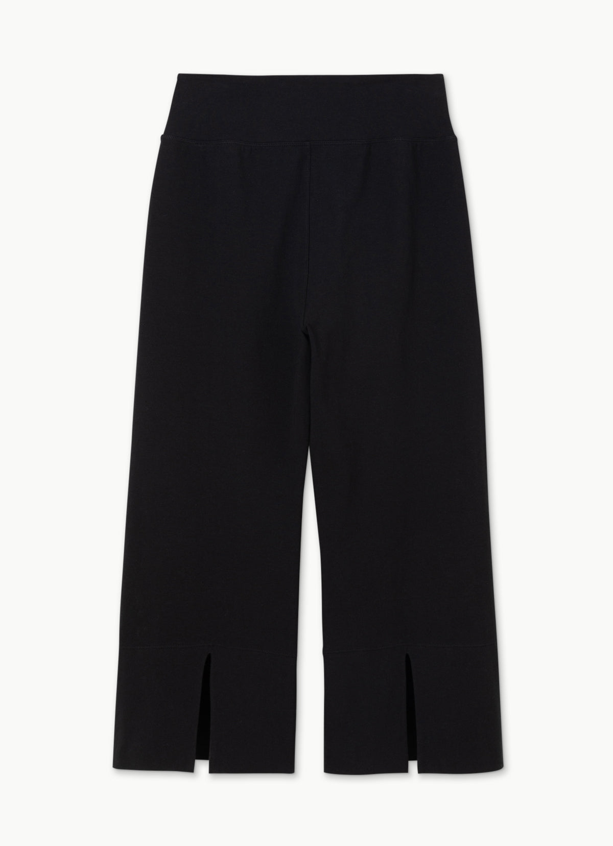 Square crop pants_Black