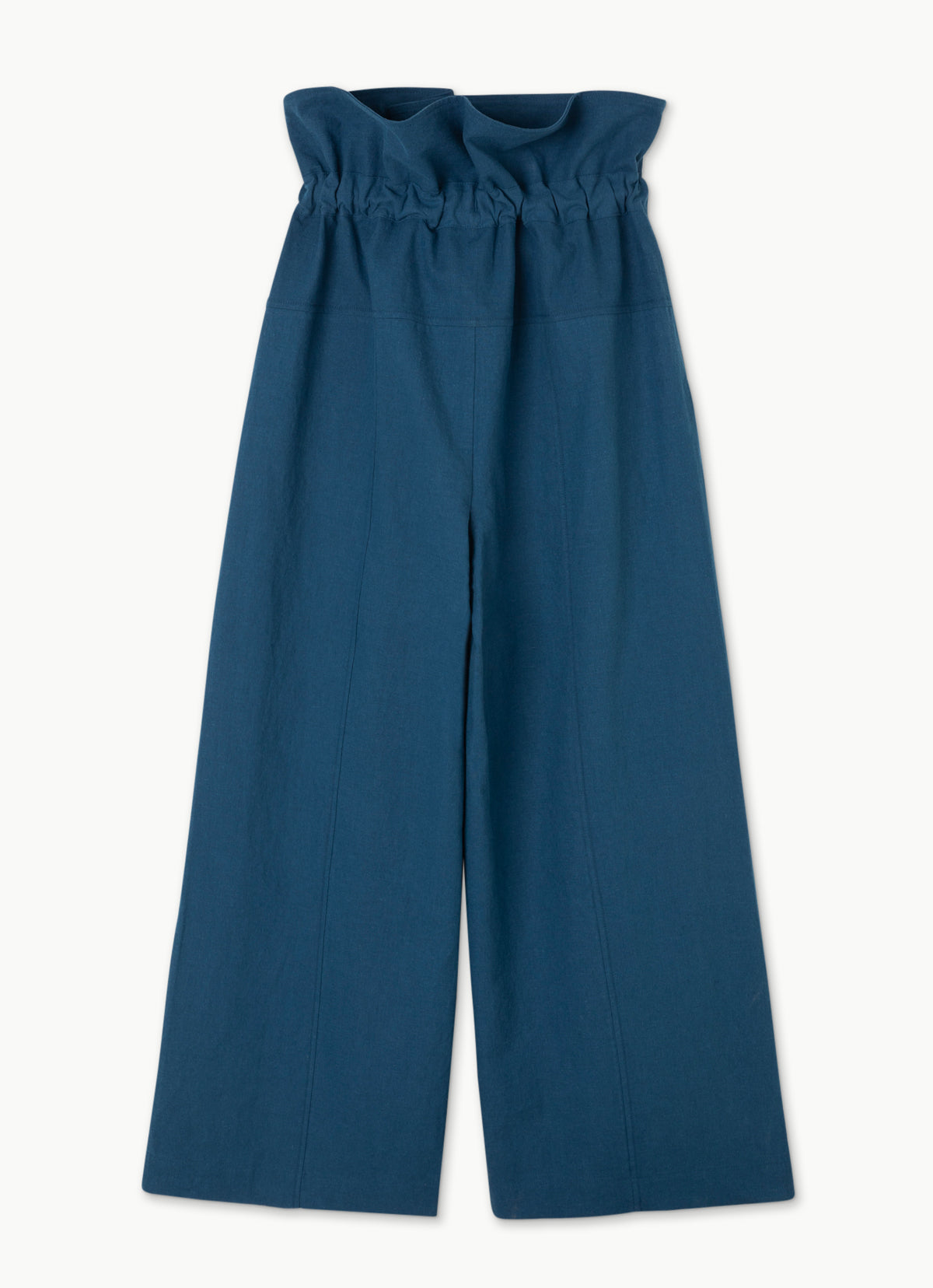 Linen string pants_Deep Blue