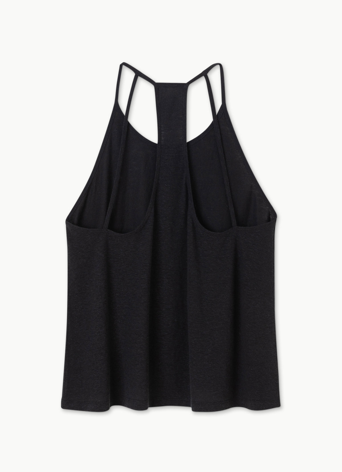 Linen strap sleeveless_Black