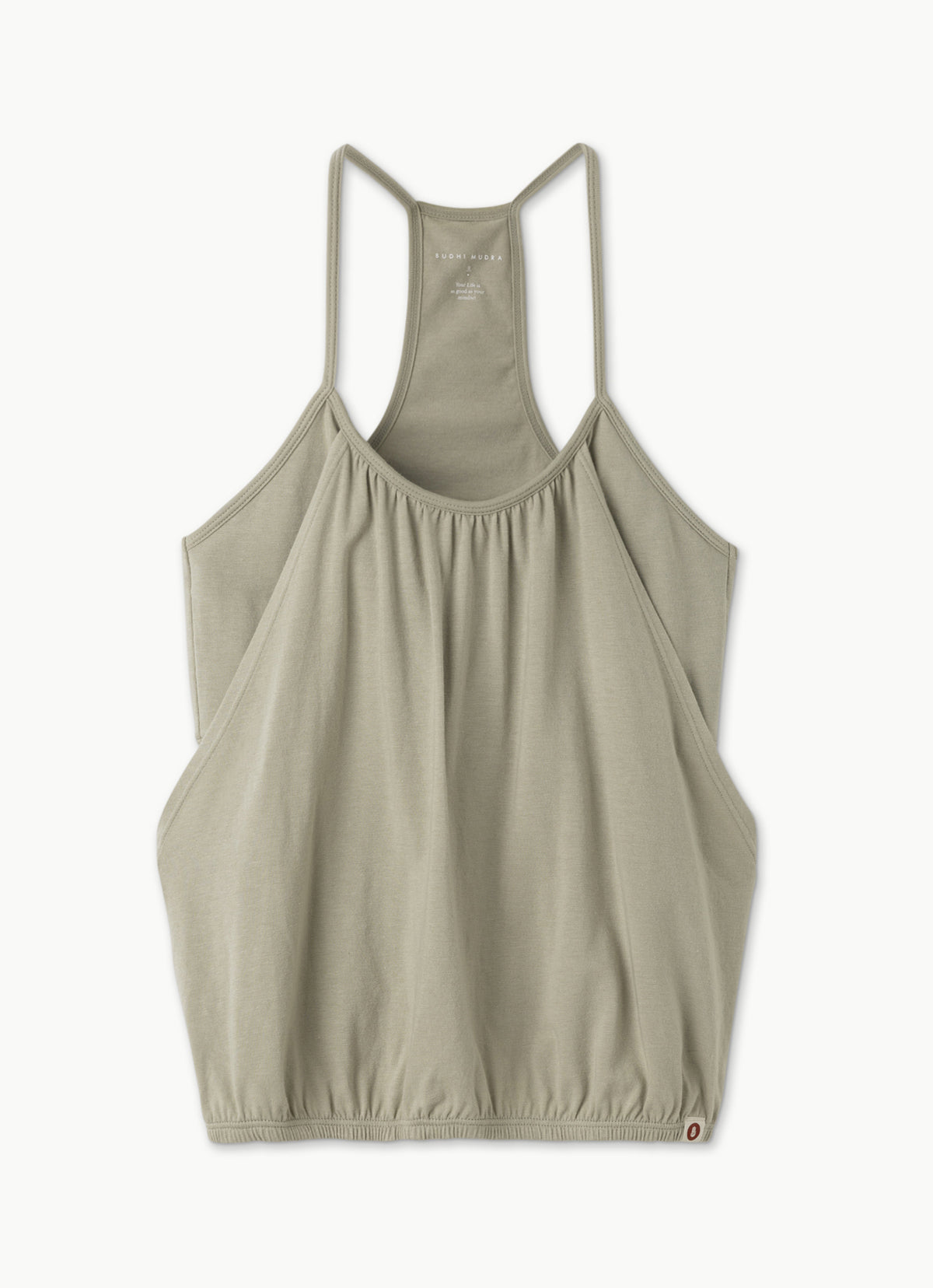 Layered halter tank top_Abbey Stone