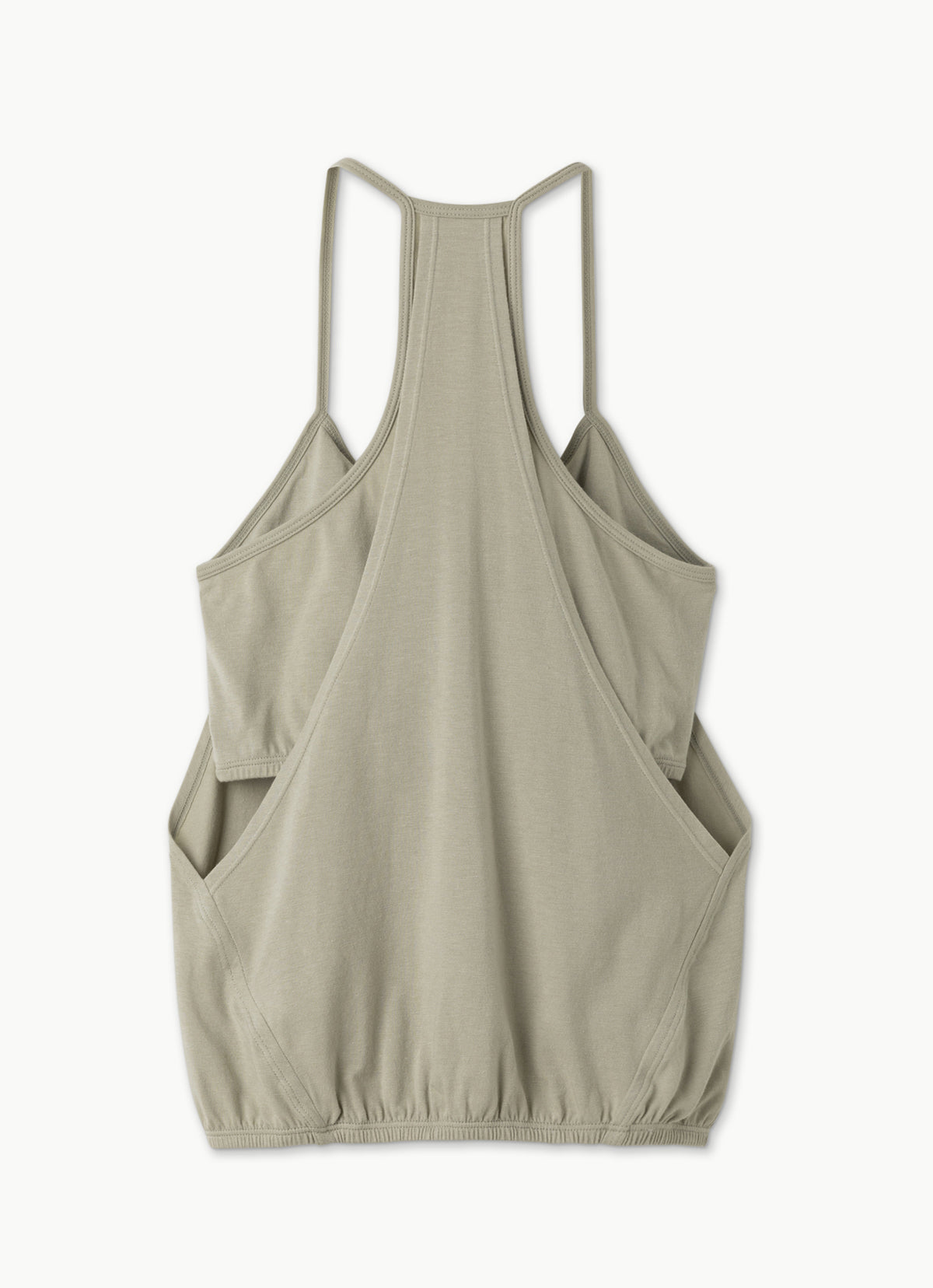 Layered halter tank top_Abbey Stone