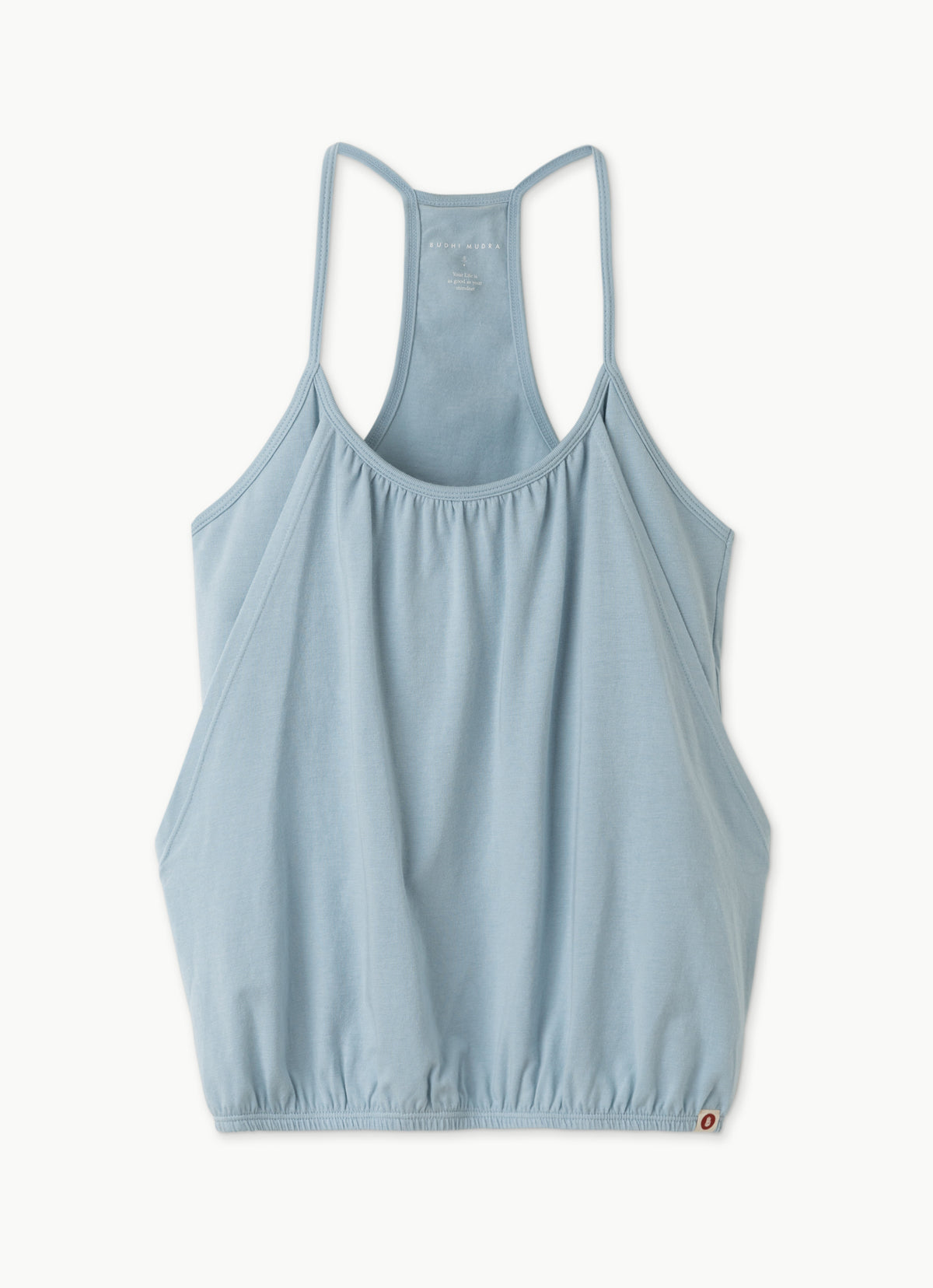 Layered halter tank top_Celestial Blue