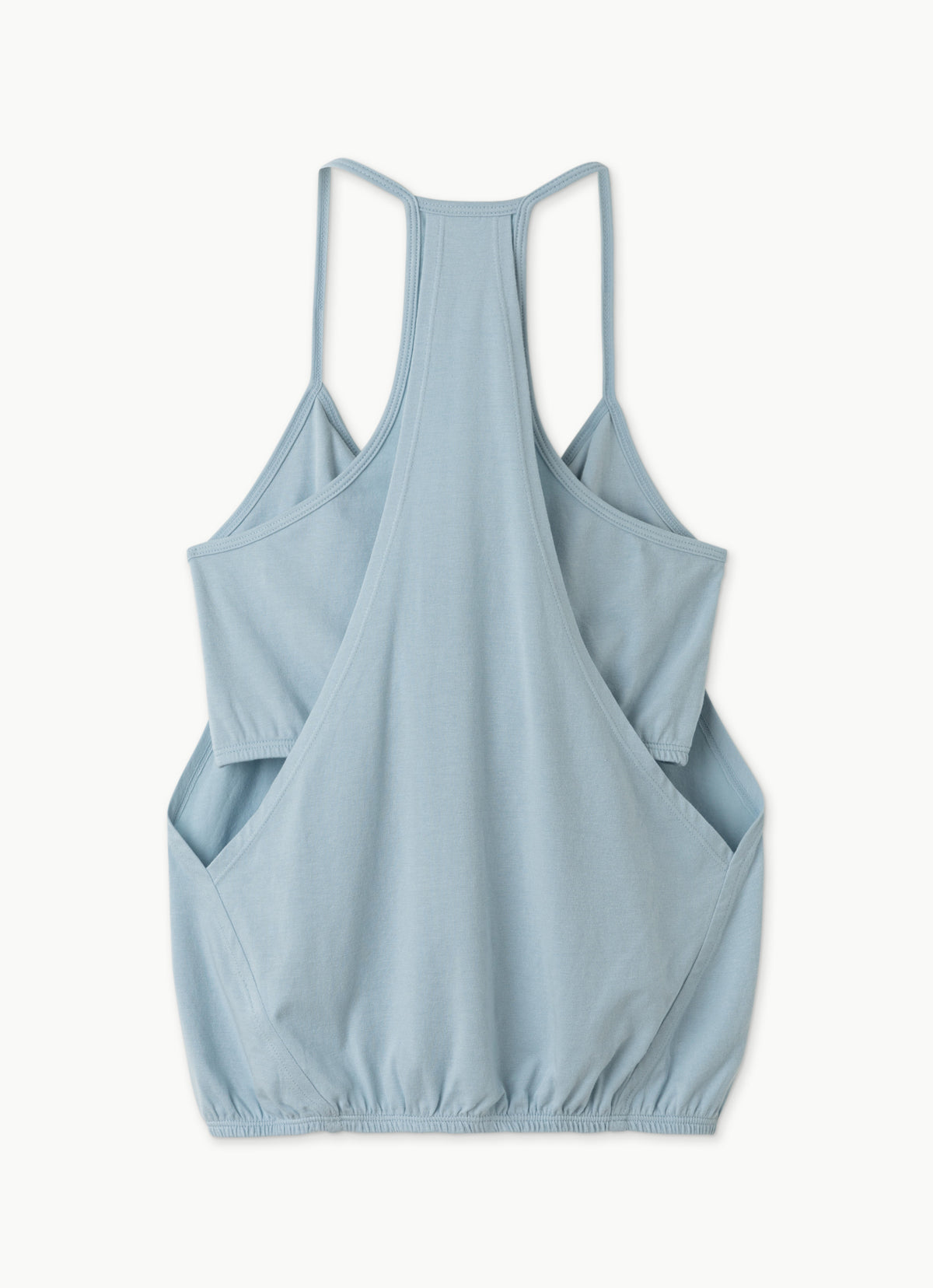 Layered halter tank top_Celestial Blue