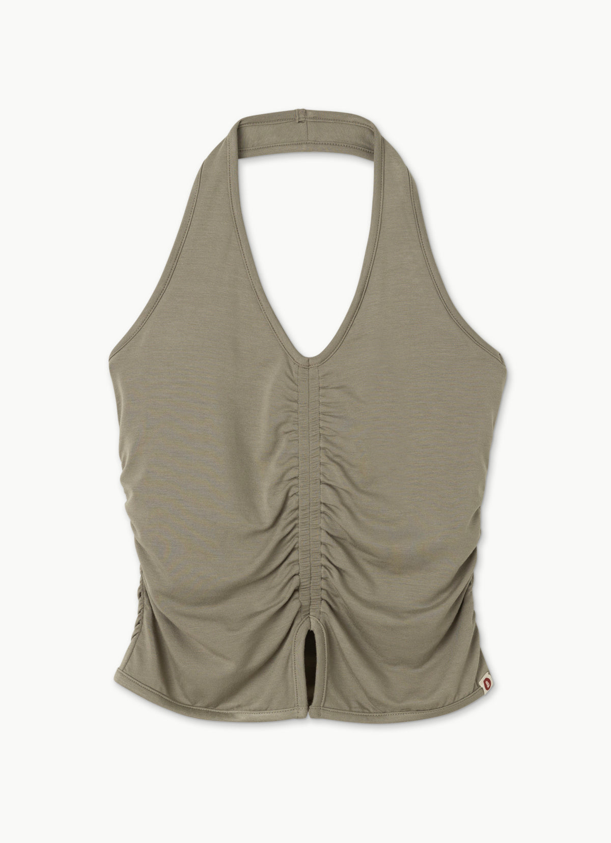 Wrinkle halter tank top_Laurel Oak