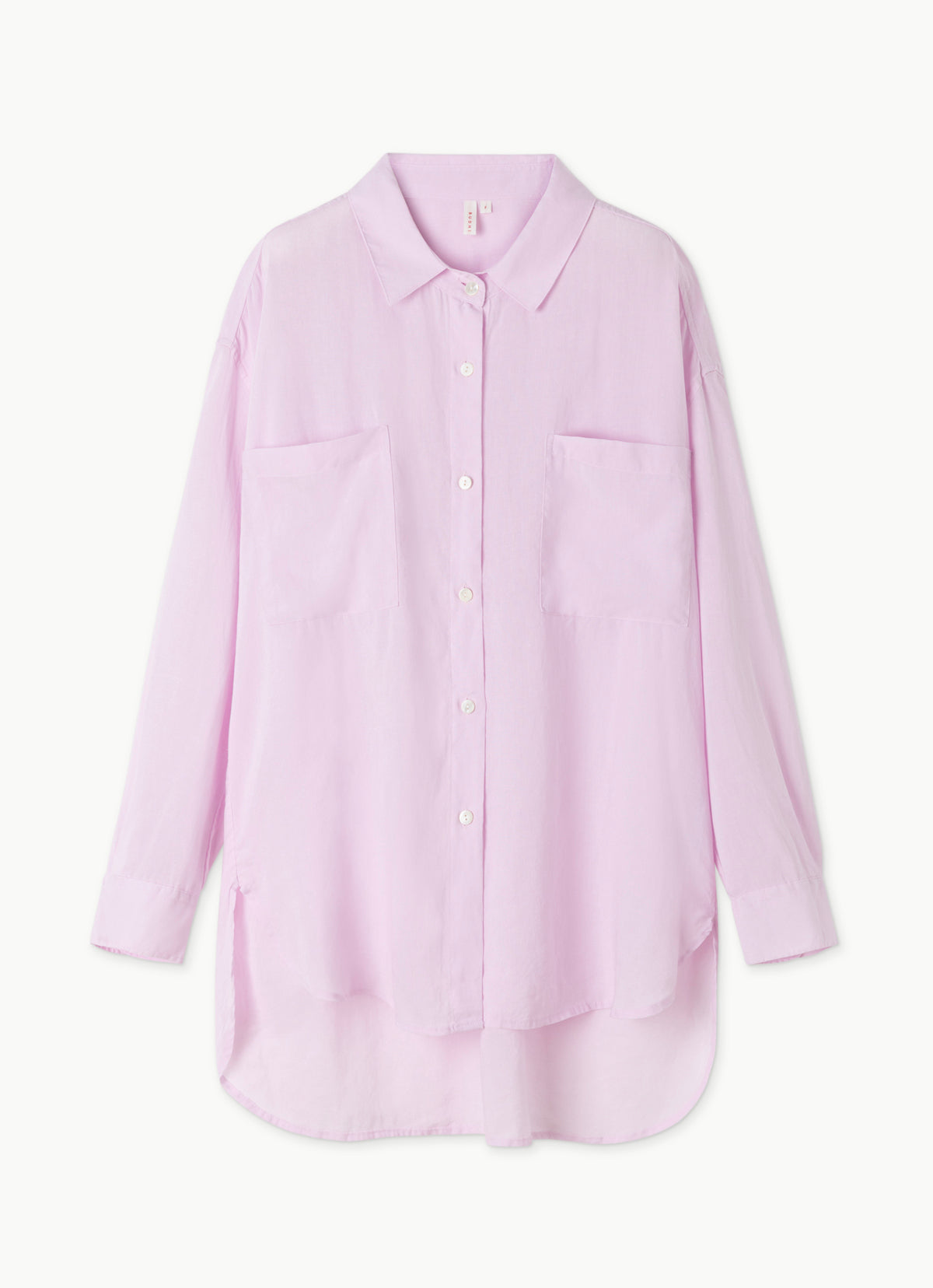 Linen oversized button up shirts #2_Lavender