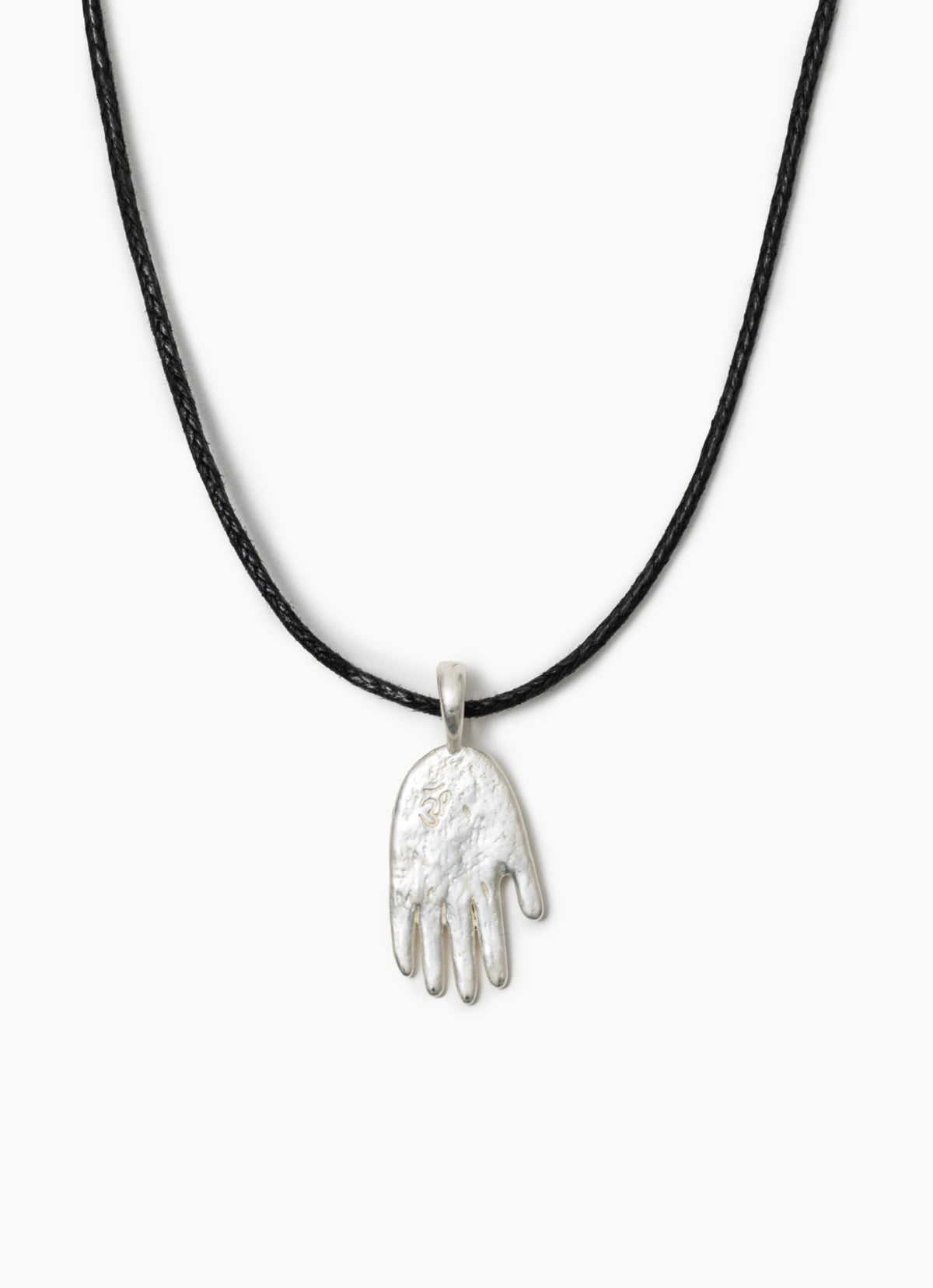 Abhaya Mudra necklace_Silver