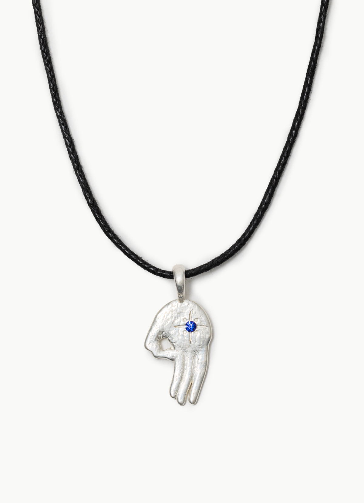 Budhi Mudra necklace_Silver