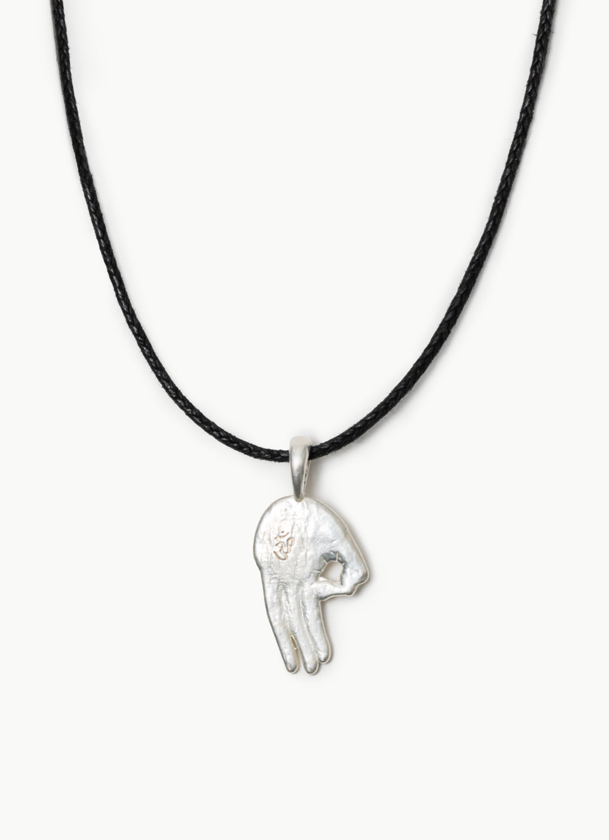 Budhi Mudra necklace_Silver